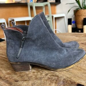 Double Zip Suede Ankle Booties || Lucky Brand